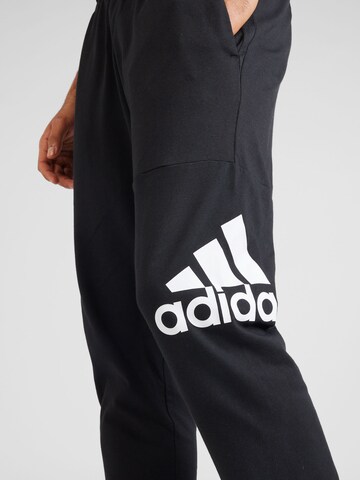 ADIDAS SPORTSWEAR Tapered Workout Pants 'ESS' in Black