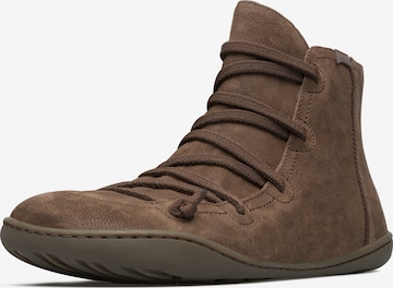 CAMPER Lace-Up Ankle Boots in Brown: front