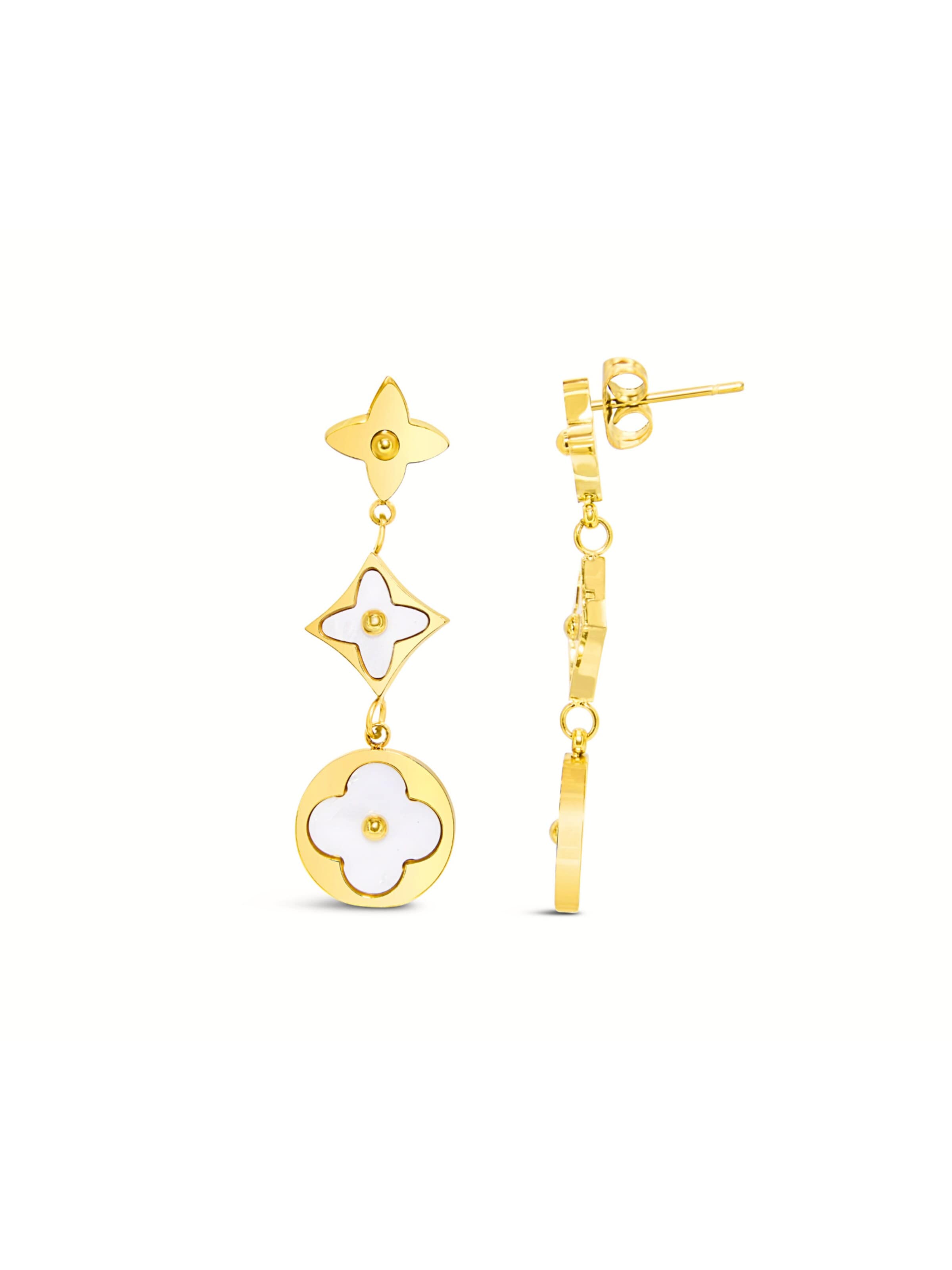 ARS-ARGENTI Earrings 'BLOOM & BLING DANGLES' in Gold