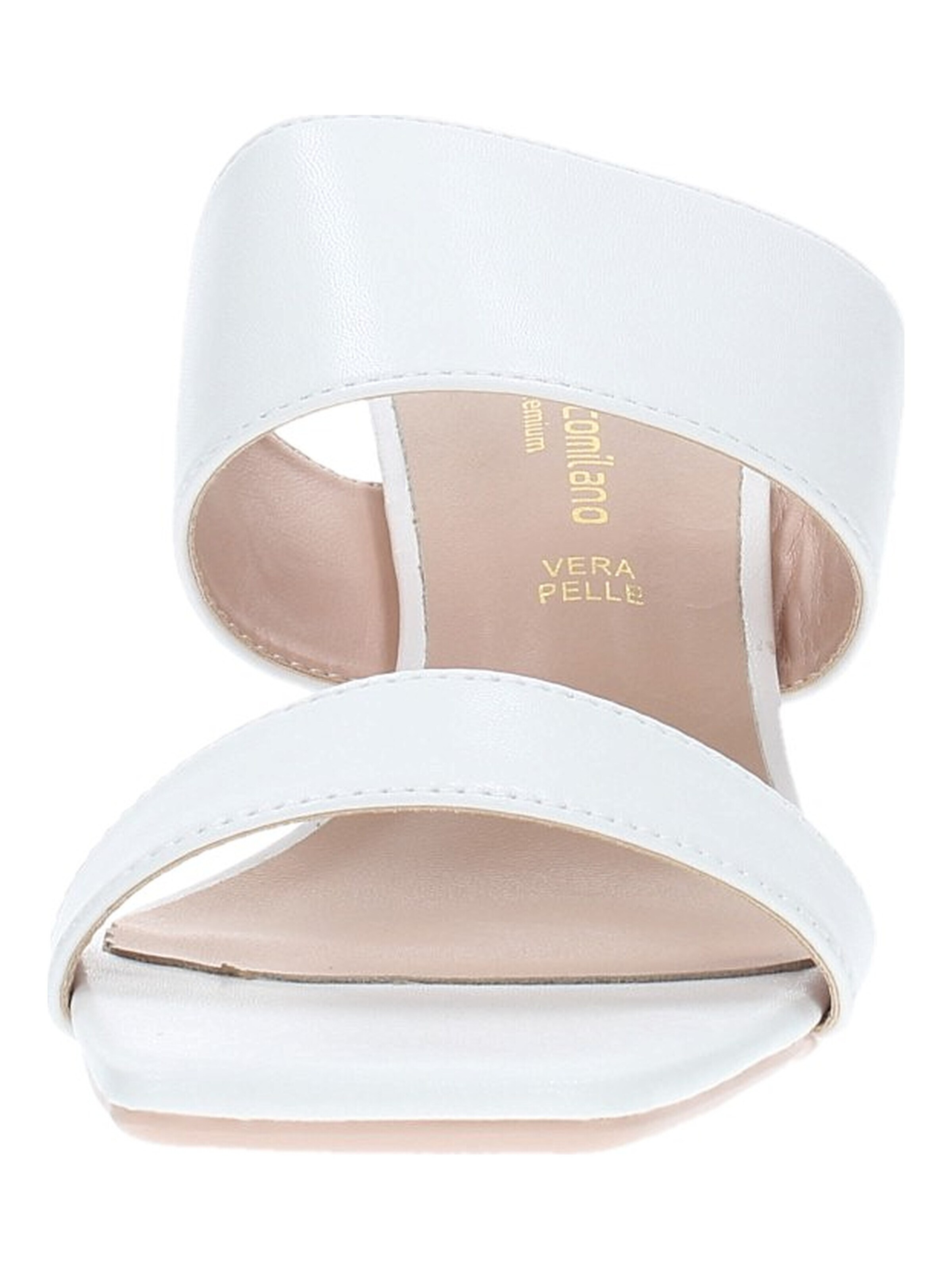 Zoccoletto 'Francesco Milano Ciabatta E14-01A' di Francesco Milano in bianco