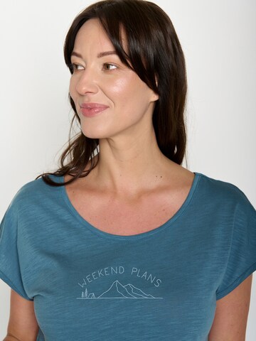 GREENBOMB Shirt 'Cool Weekend Plans' in Blauw