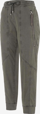 MAC Tapered Bundfaltenhose in Grün