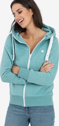 deproc Sweatvest 'FinjaCMYK II' in Blauw: voorkant