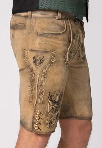 STOCKERPOINT Regular Trachtenlederhose 'Lewis' in Beige