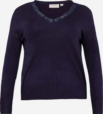 ONLY Carmakoma Sweater 'SUNNY' in Blue: front