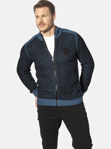 Jan Vanderstorm Strickjacke 'Halsten' in Blau: Vorderseite