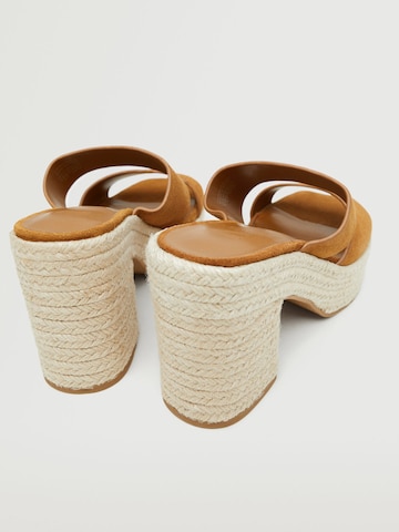 MANGO Mules 'Menos' in Brown