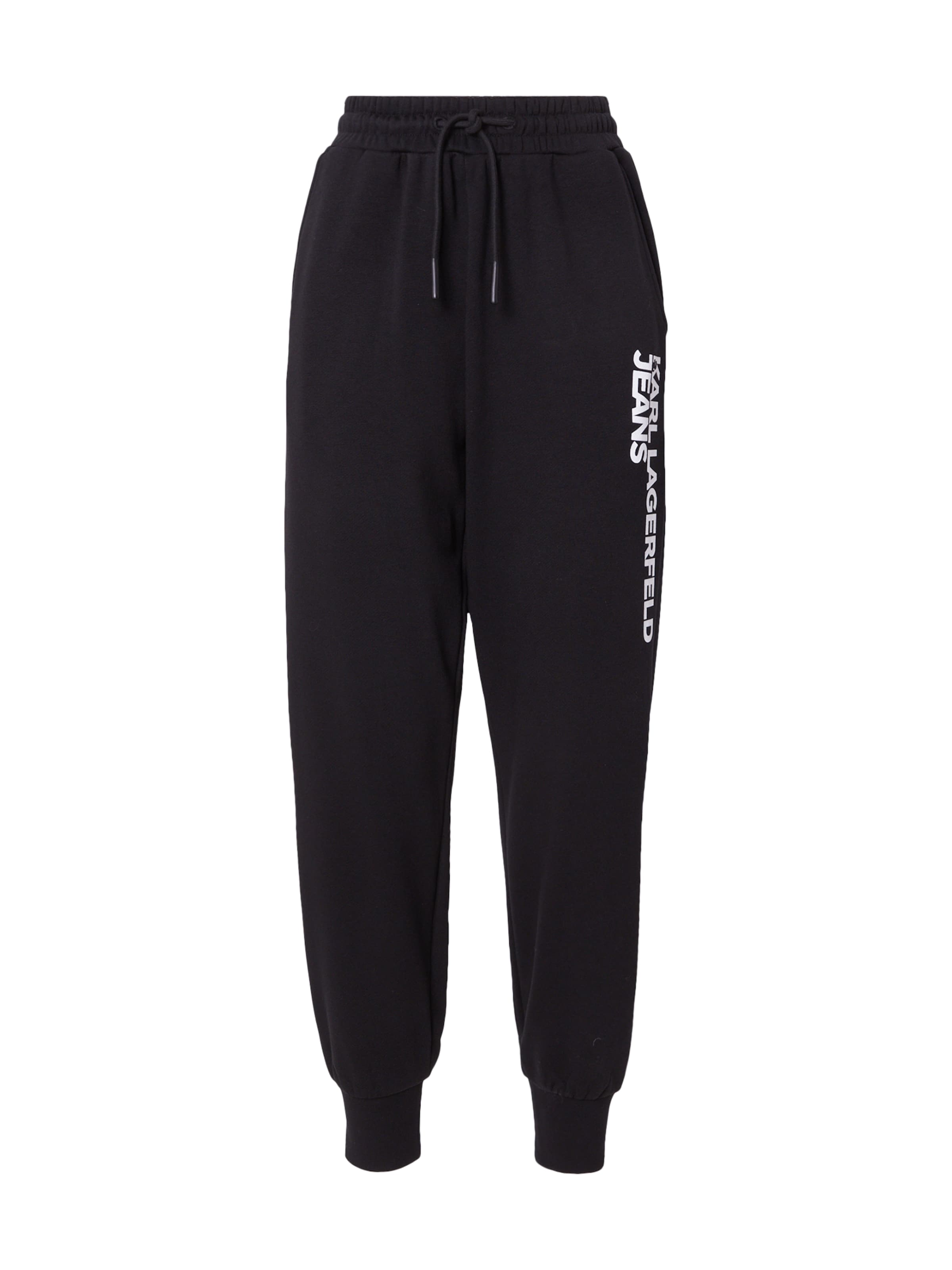 Tapered Pantaloni de la KARL LAGERFELD JEANS pe negru: față