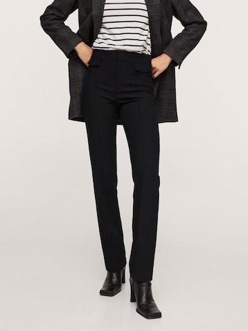 MANGO Regular Pantalon 'Jess' in Zwart: voorkant