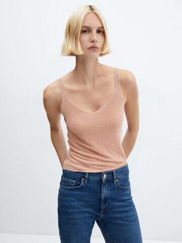 Tops en tricot 'KLING' MANGO en rose : devant