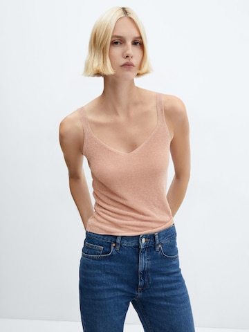 MANGO Knitted Top 'KLING' in Pink: front