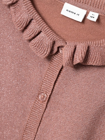 NAME IT Knit Cardigan 'Glitzer' in Pink