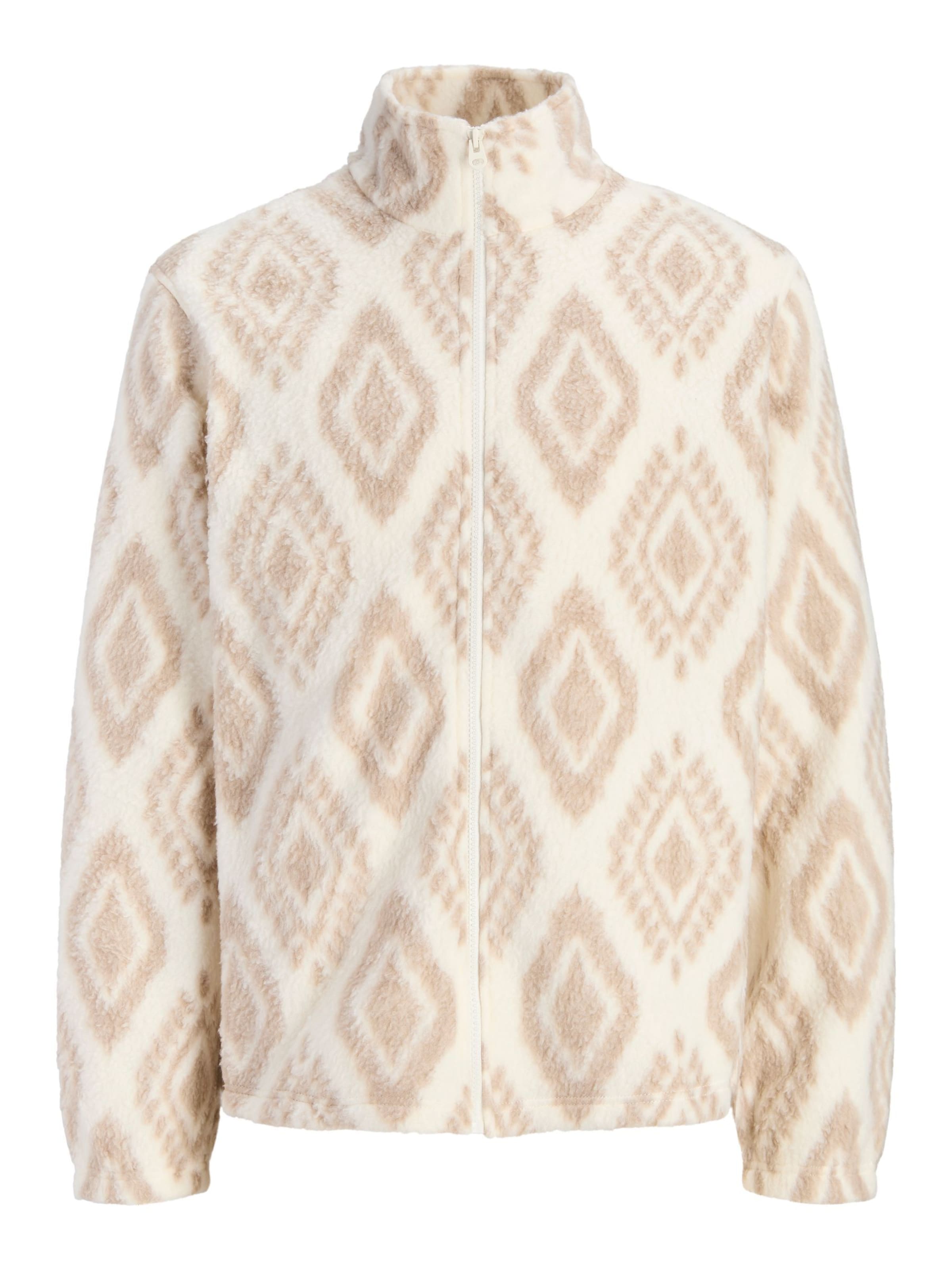 JACK & JONES - Chaqueta polar en blanco: frente