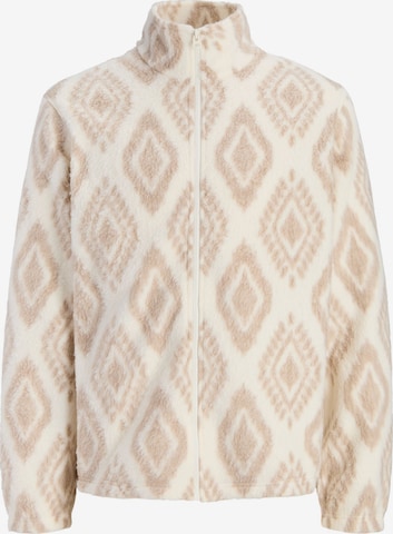 JACK & JONES - Chaqueta polar en blanco: frente