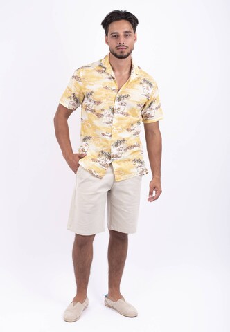 Panareha Regular fit Button Up Shirt 'KALAPAKI' in Yellow