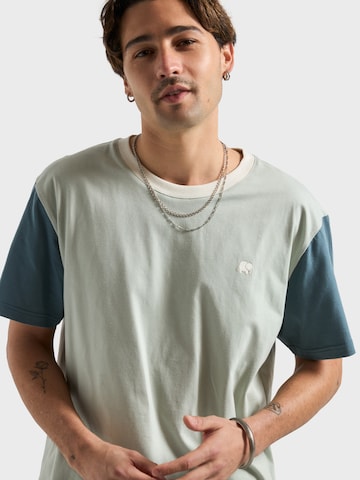 Trendsplant Regular fit Skjorta ' COLOR BLOCK ' i grön