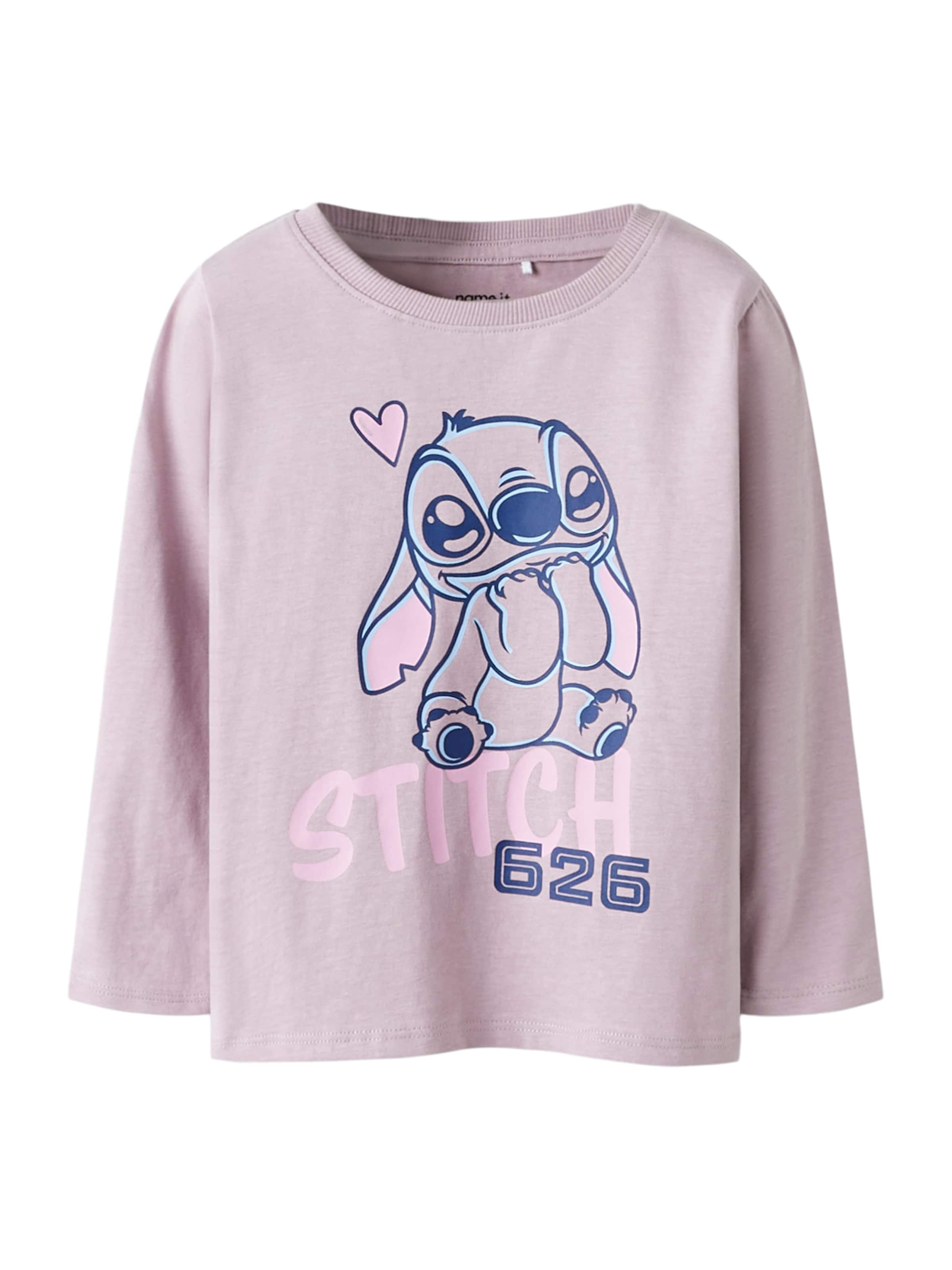 T-Shirt 'NMFVOSLA STITCH' NAME IT en violet : devant