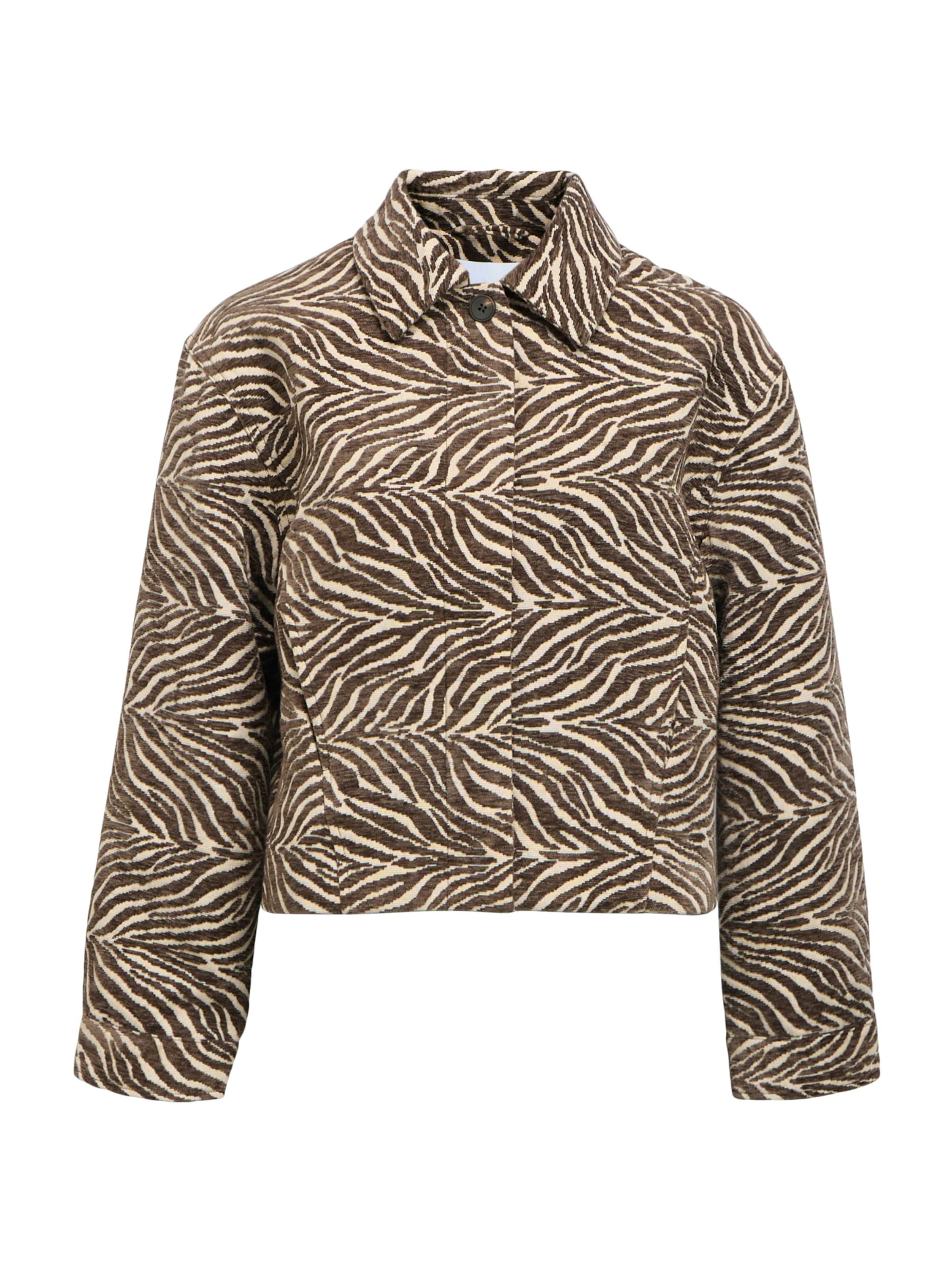 OBJECT Chaqueta de entretiempo 'OBJThea' en crema / marrón oscuro, Vista del producto