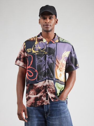 VANS Средняя посадка Рубашка 'PROSPECT COLLAGE' в Синий: спереди