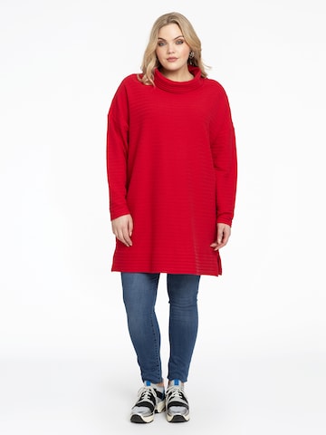 Yoek Sweater ' hoher Kragen ' in Red
