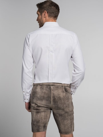 SPIETH & WENSKY Slim Fit Trachtenhemd 'Alberto' in Weiß