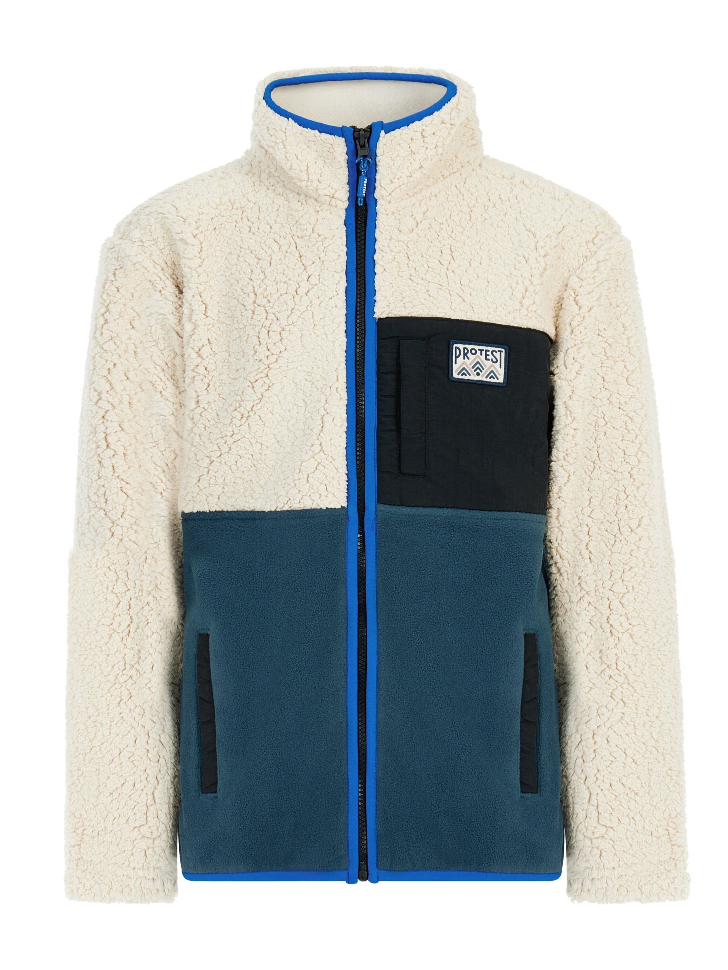 PROTEST Fleece jas 'PRTFinley JR' in Wit: voorkant