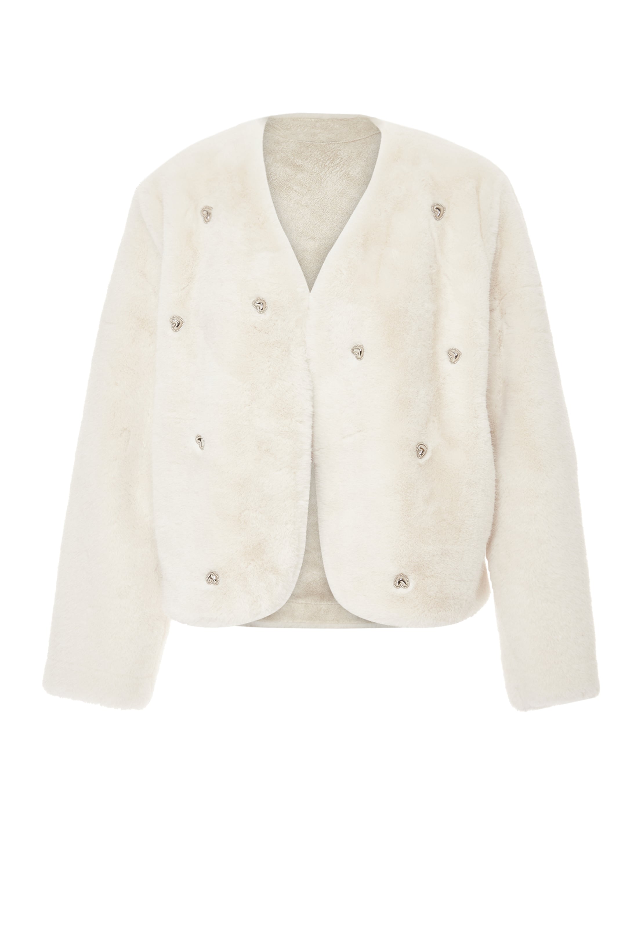 CARNEA Knit cardigan in White: front