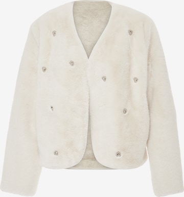 CARNEA Knit Cardigan in White: front