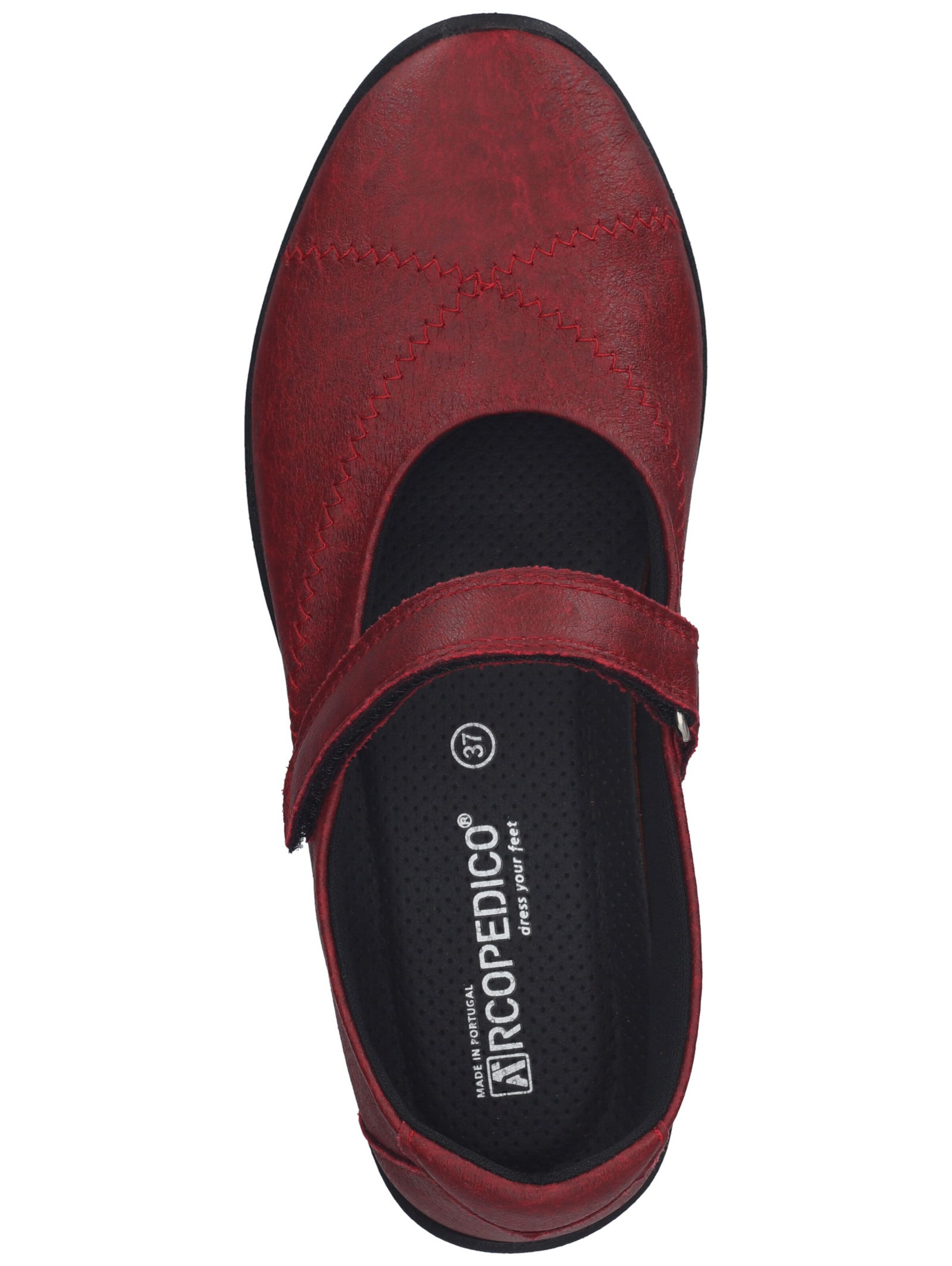 Arcopedico Ballerina met riempjes in Rood