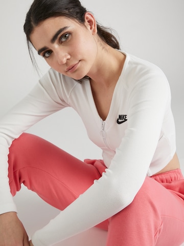 Nike Sportswear Tepláková bunda - biela