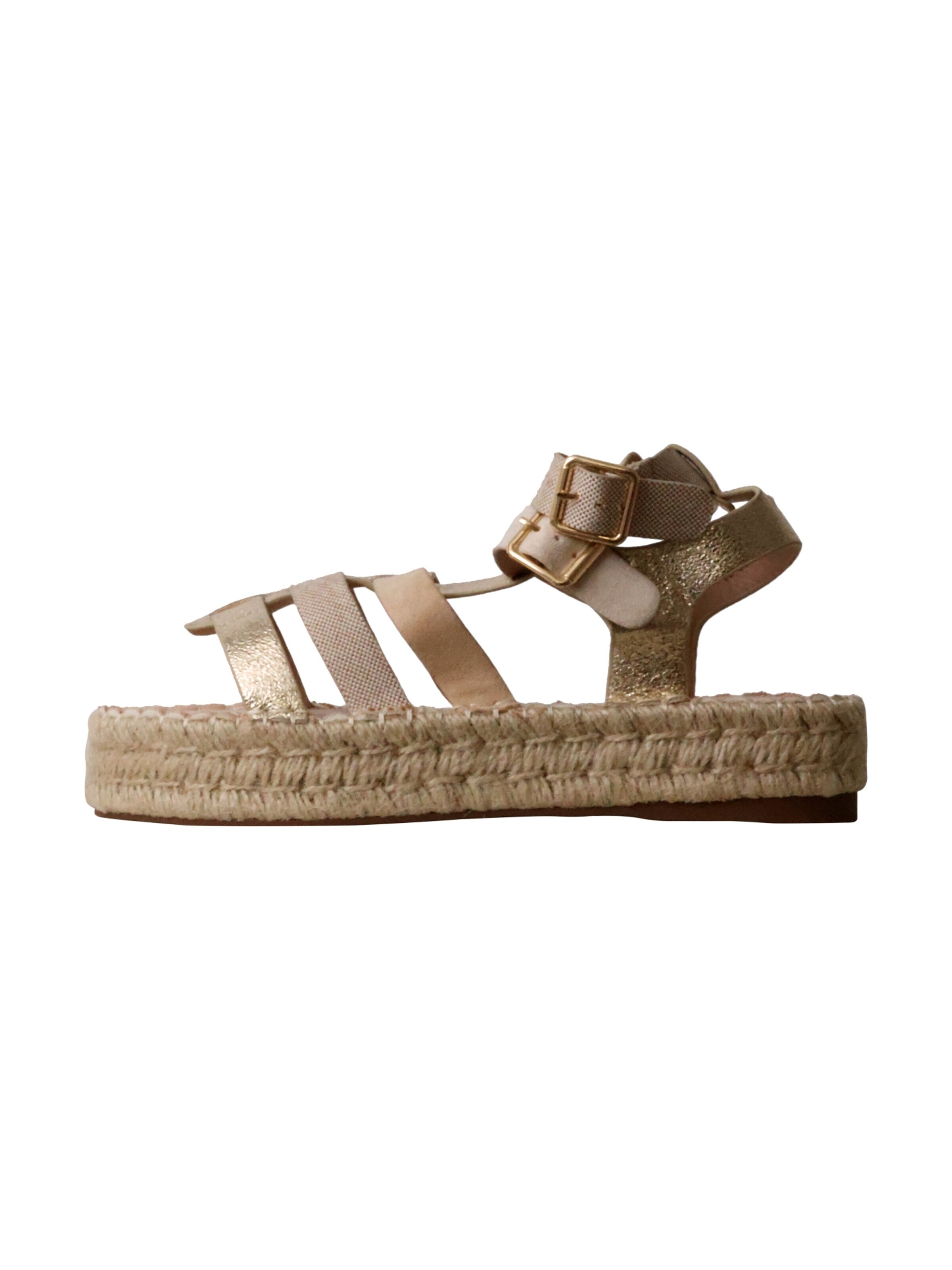 Super Mode Sandals 'Flache Riemchensandalen von Joalice' in Gold: front