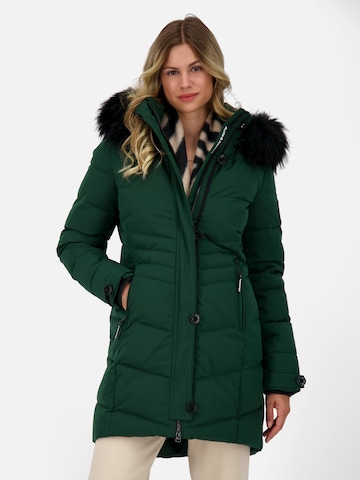 Alife and Kickin Winter Coat 'Amalia' in Green: front