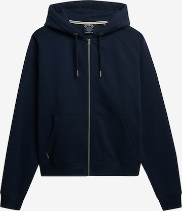 Veste de survêtement Superdry en bleu : devant