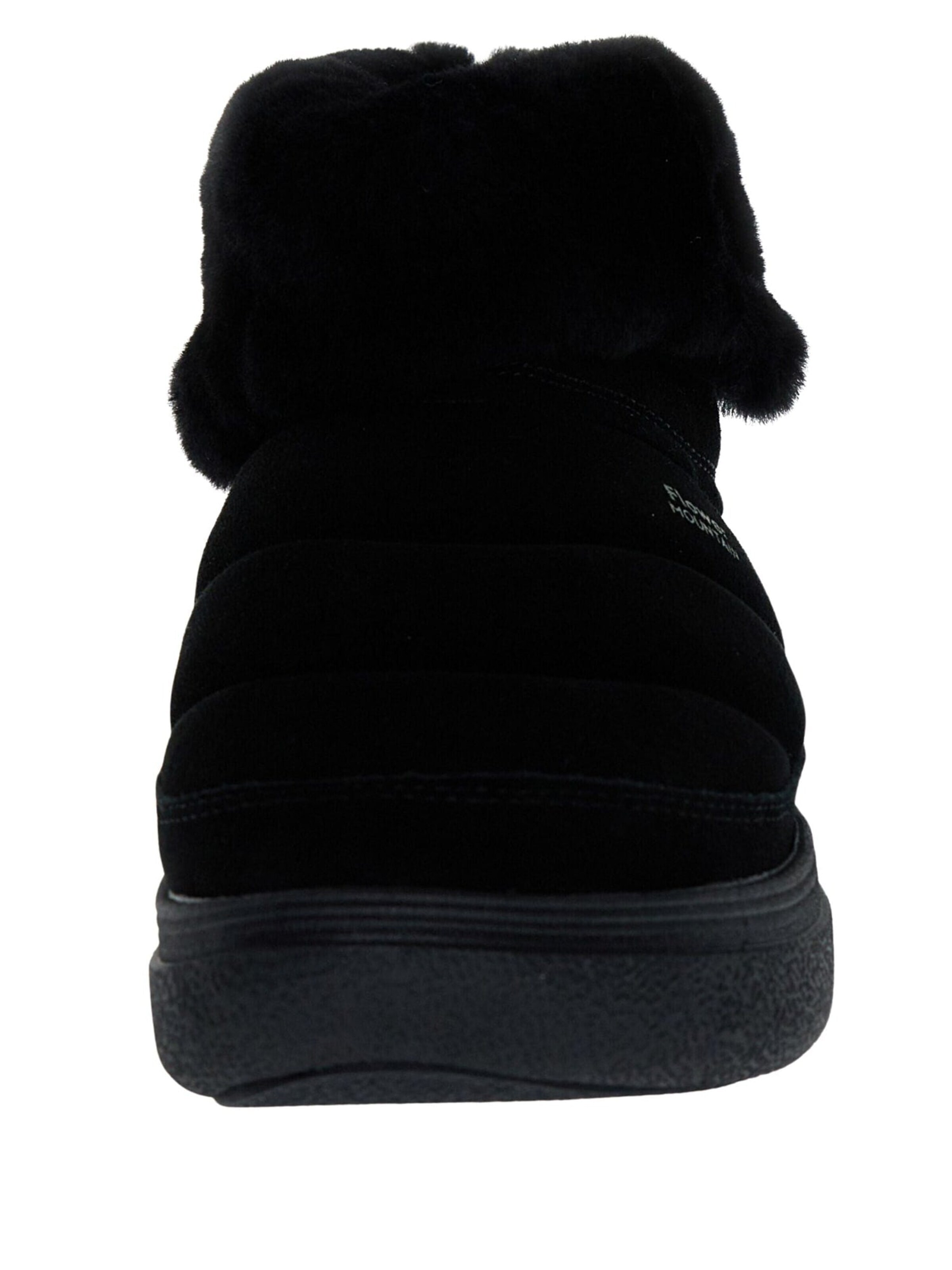 Flower Mountain Stövlett 'Women's Suede Ankle Boot with Shearling' i svart