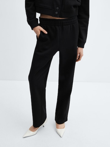 Wide leg Pantaloni 'Toledo' de la MANGO pe negru