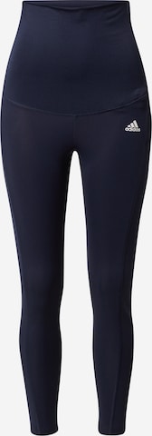 ADIDAS SPORTSWEAR Skinny Workout Pants 'Designed To Move ' in Blue: front