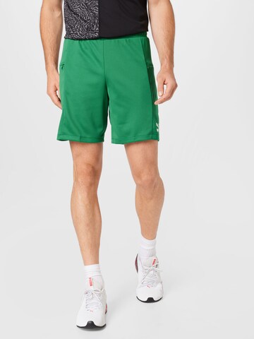 PUMA - regular Pantalón deportivo en verde: frente