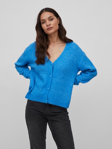 VILA Knit Cardigan 'Jamina' in Blue: front
