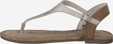 s.Oliver T-Bar Sandals in Silver