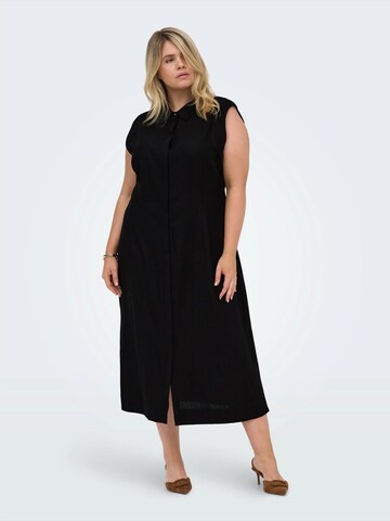 ONLY Carmakoma - Vestido camisero 'CARGOA' en negro: frente