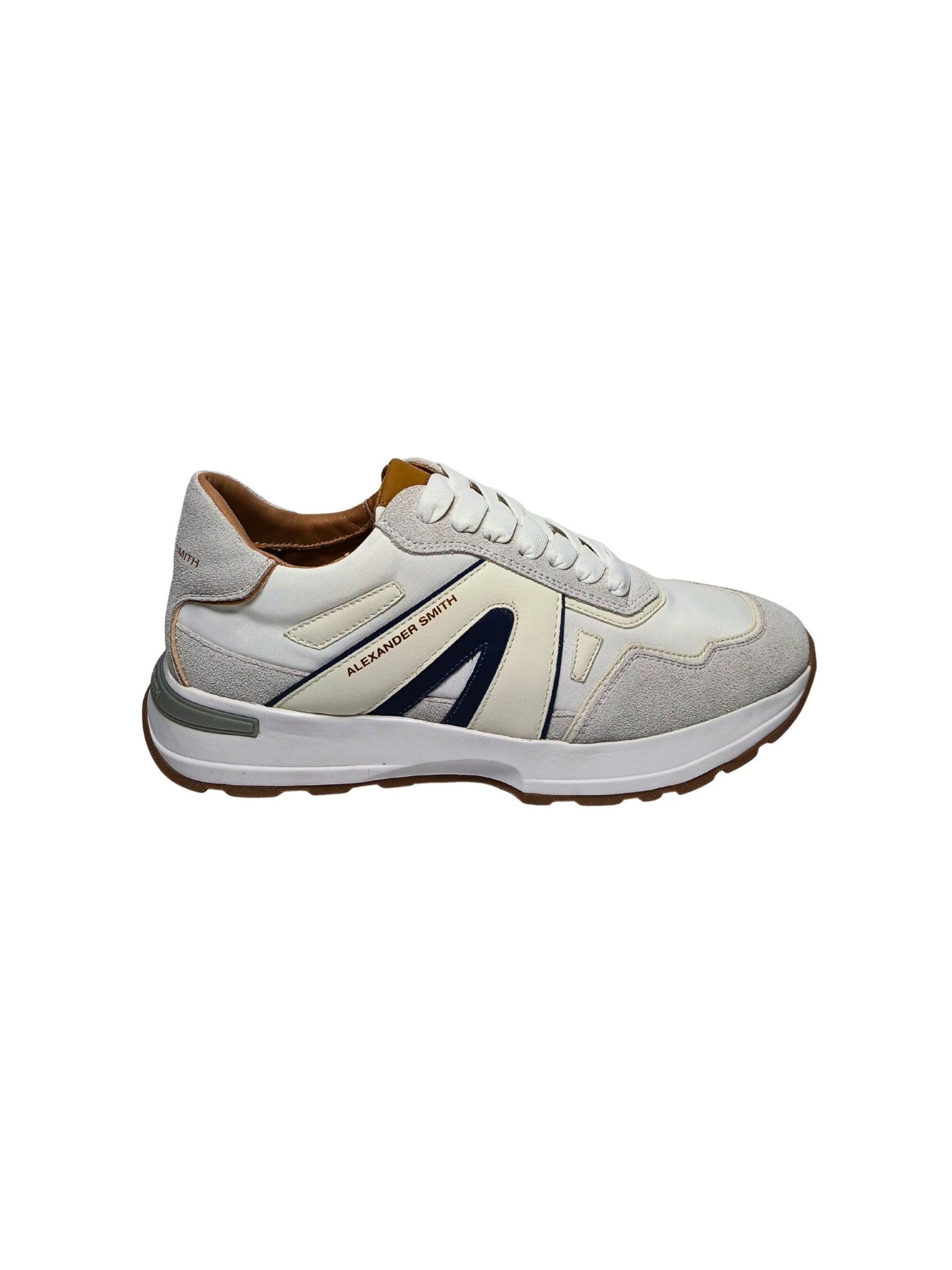 Sneaker bassa di Alexander Smith in bianco: frontale