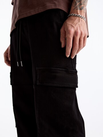 Loosefit Pantalon cargo Pull&Bear en noir