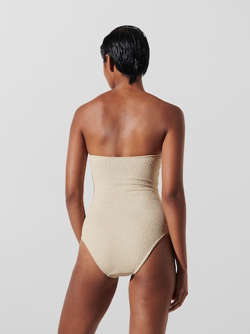 Karl Lagerfeld Swimsuit 'Dna Strapless' in Beige