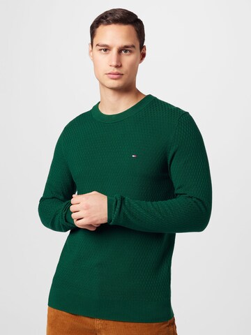 TOMMY HILFIGER Sweter w kolorze zielony: przód