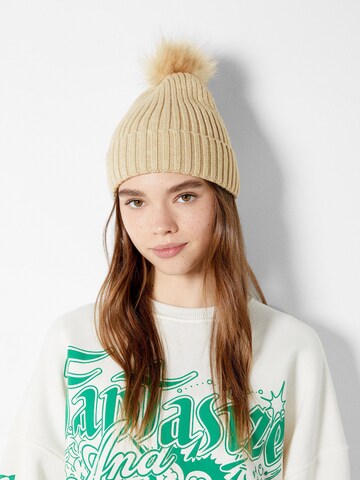 Bonnet Bershka en beige