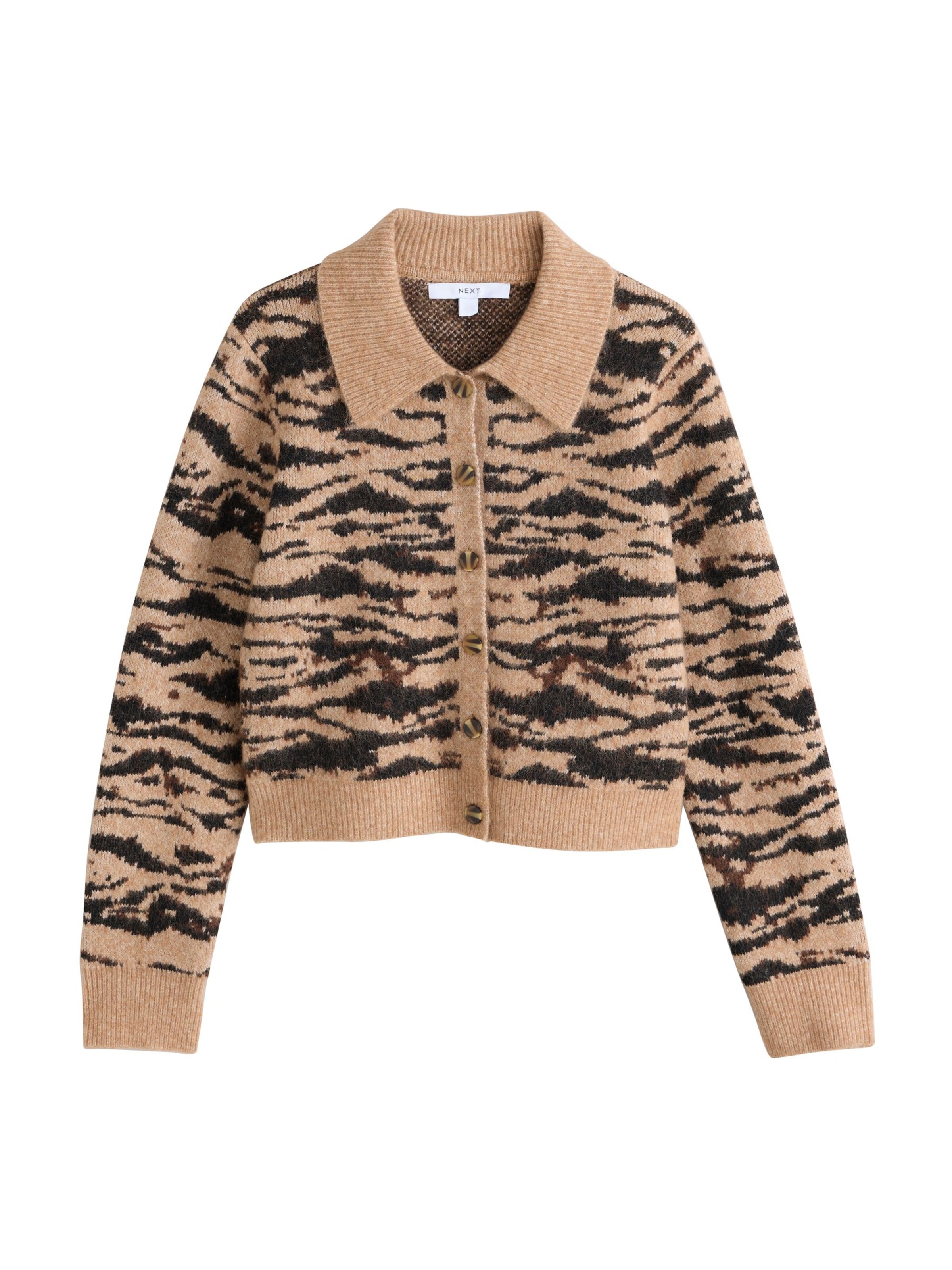 Next Knit cardigan in 6XL-7XL in Cappuccino / Dark brown, Item view