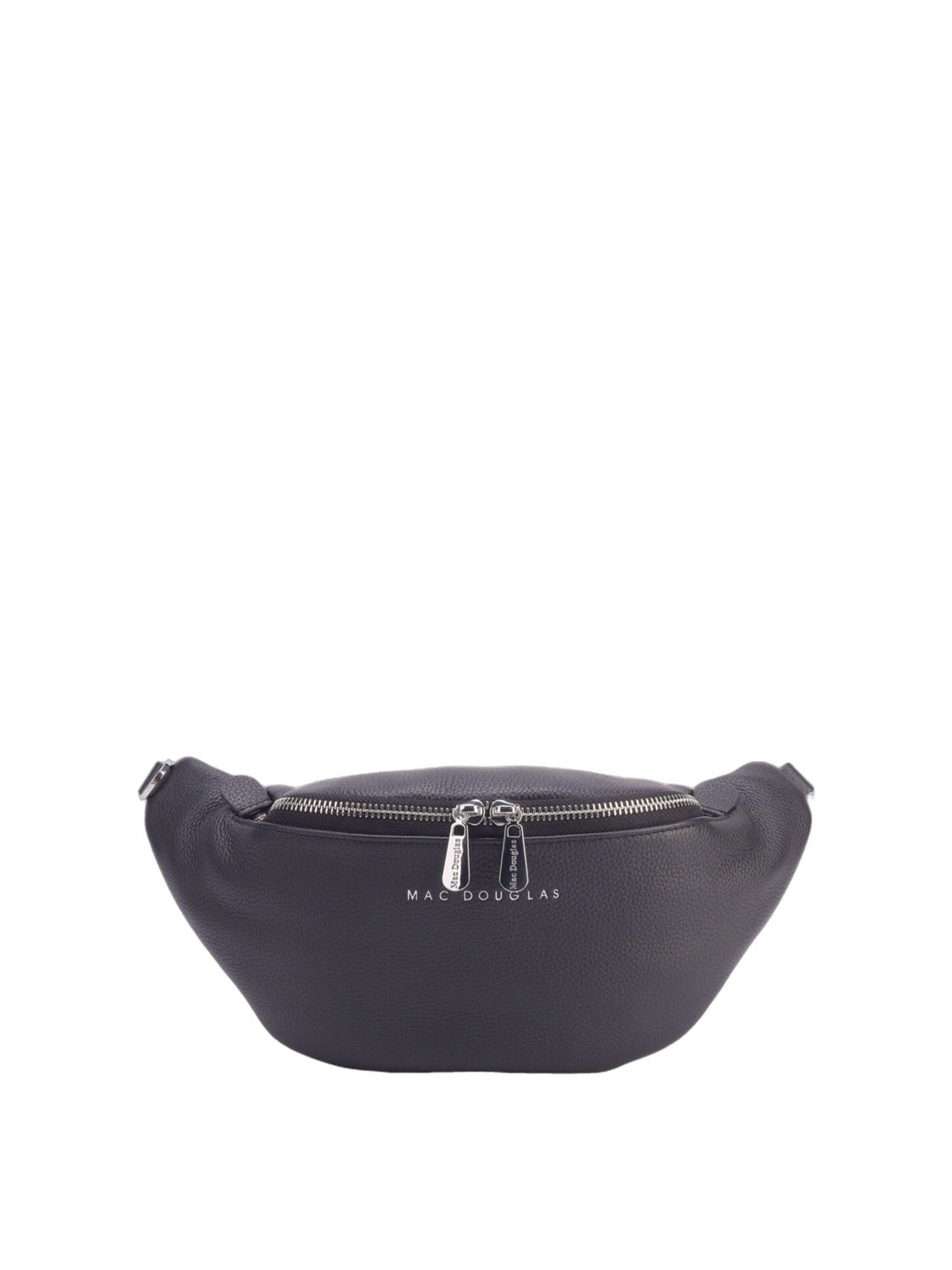 MAC DOUGLAS Belt bag 'Mac Douglas Sac Banane M Barbade Magda2 Cuir Noir' in Black: front