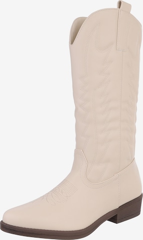 Ital-Design Cowboystiefel in Beige: Vorderseite