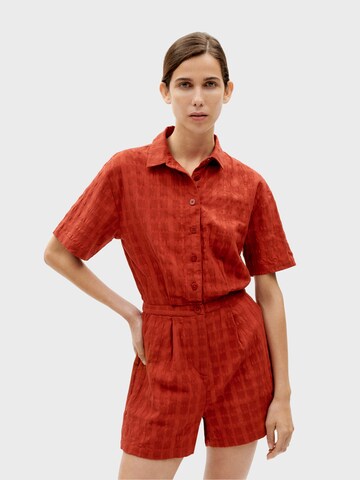 Tuta jumpsuit ' AGATA ' di Thinking MU in arancione: frontale