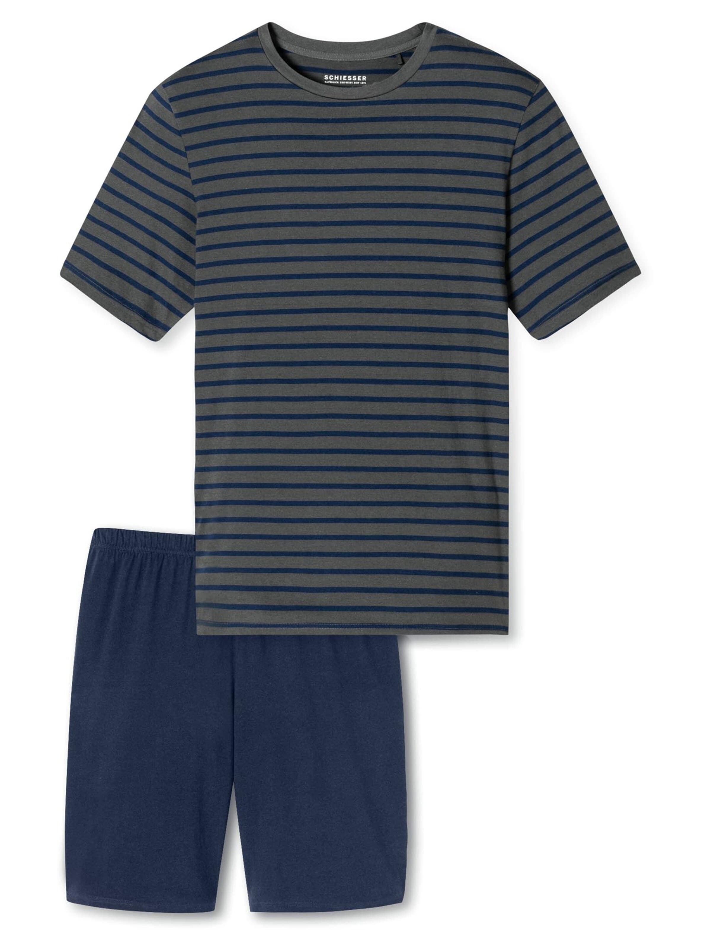 SCHIESSER Pyjama 'Casual Essentials' in Mischfarben: Vorderseite